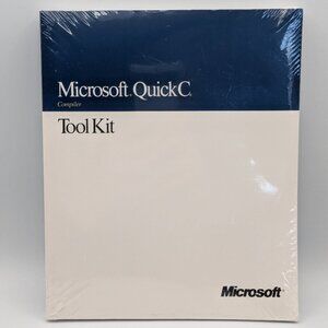 Microsoft QuickC Computer Tool Kit Book Original Plastic Wrap